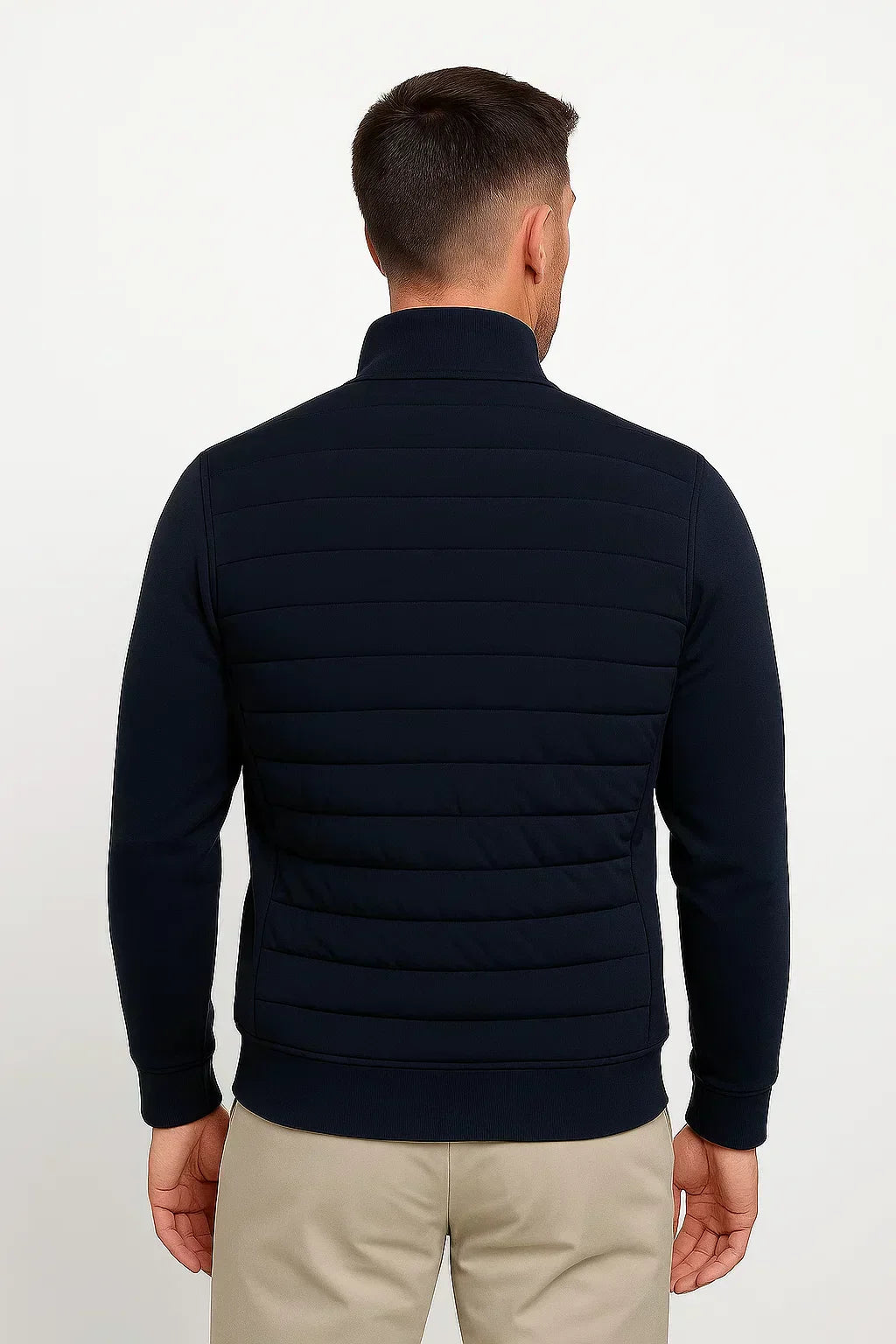 Asher - Quilted Jacket with Knitted Sleeves