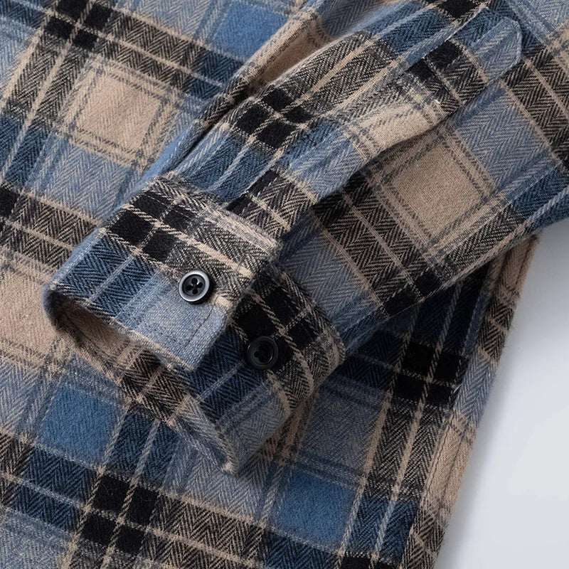 Kai - Classic Plaid Flannel Shirt Long Sleeve