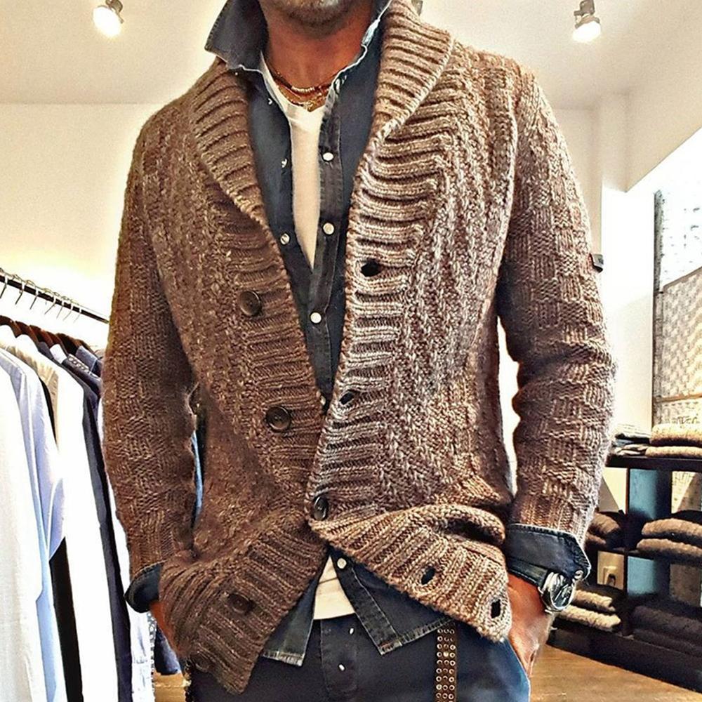 Mohamed - Lapel Cardigan Jacket Textured Fit