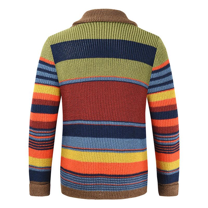 Noah - Colorblock Lapel Sweater Jacket Regular Fit