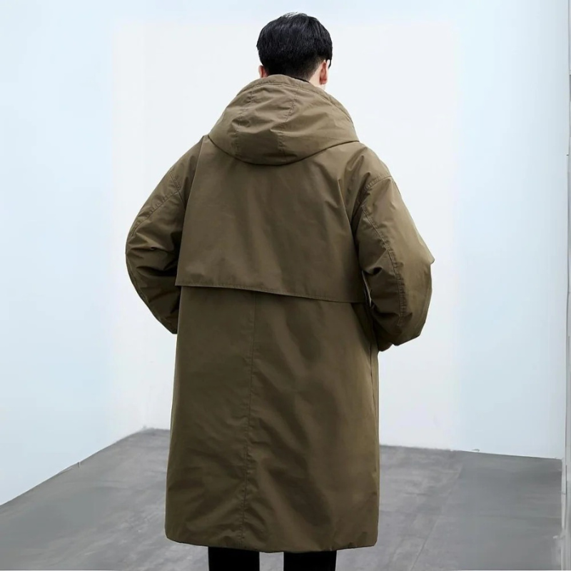 Anders - Long Winter Coat Hooded Straight