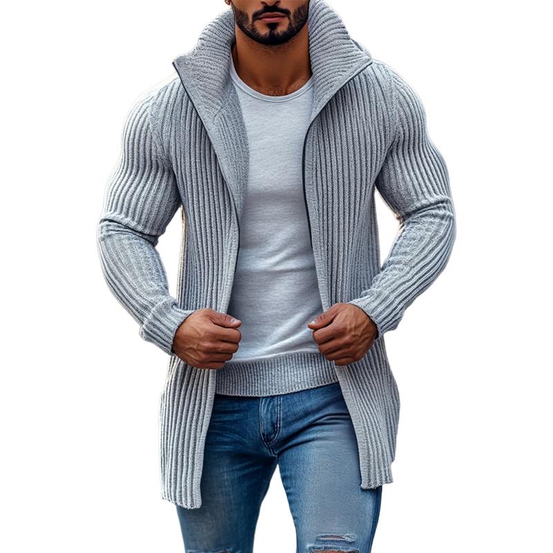 Mateo - Stand Collar Long Sleeve Cardigan