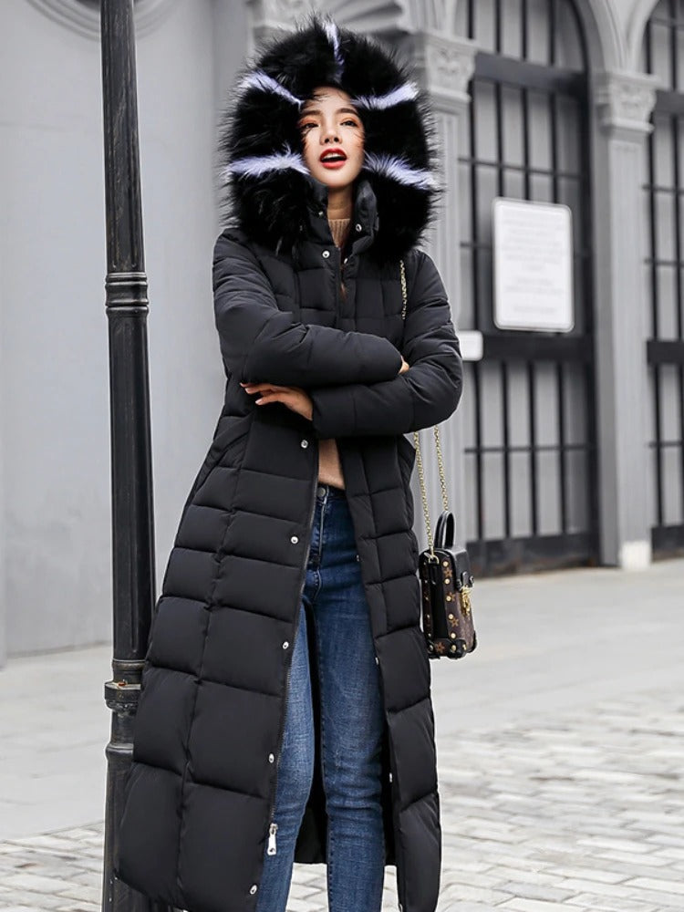 Athena - Quilted Long Winter Puffer Jacket
