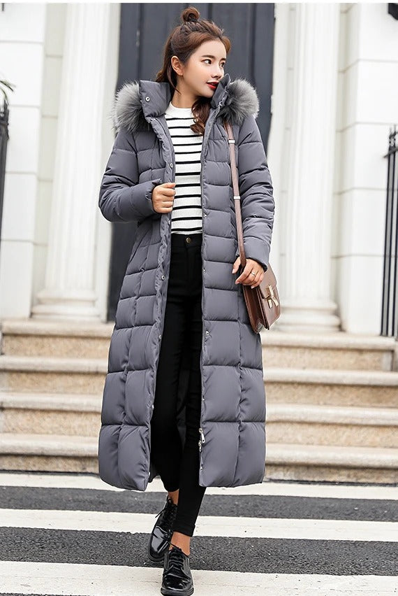 Athena - Quilted Long Winter Puffer Jacket